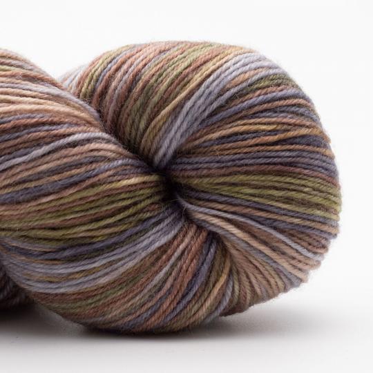 écheveau de laine à chaussettes Lazy Lion, multicolore, marque Kremke coloris earth wind, no fire (beige, gris marron)