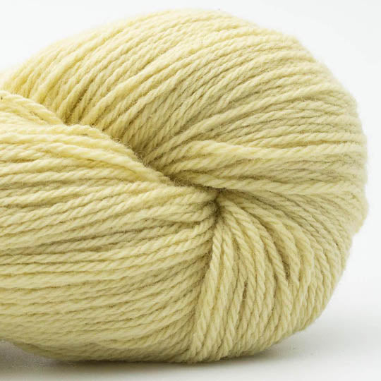 écheveau de fil à tricoter Bio Balance de BC GARN coloris 02 greenish yellow