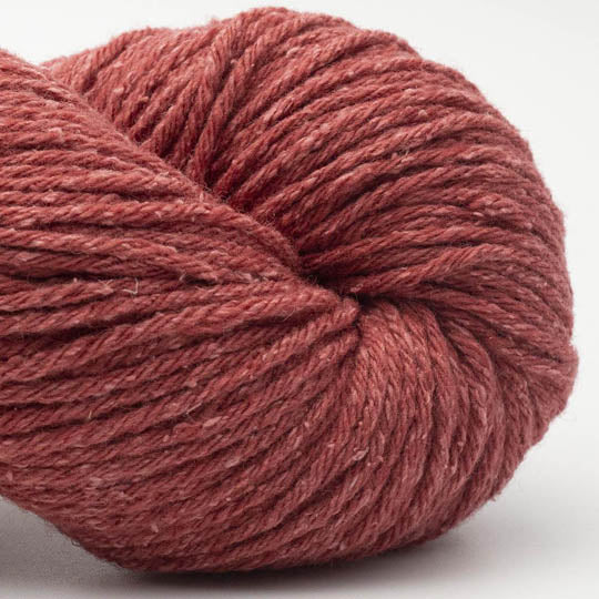écheveau de fil à tricoter Northern Lights GOTS de BC GARN en laine et soie, coloris 09 pale red