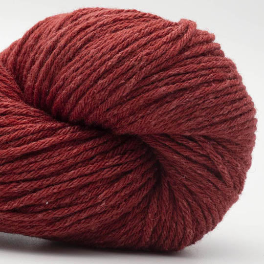 écheveau de fil à tricoter Northern Lights GOTS de BC GARN en laine et soie, coloris 10 cherry