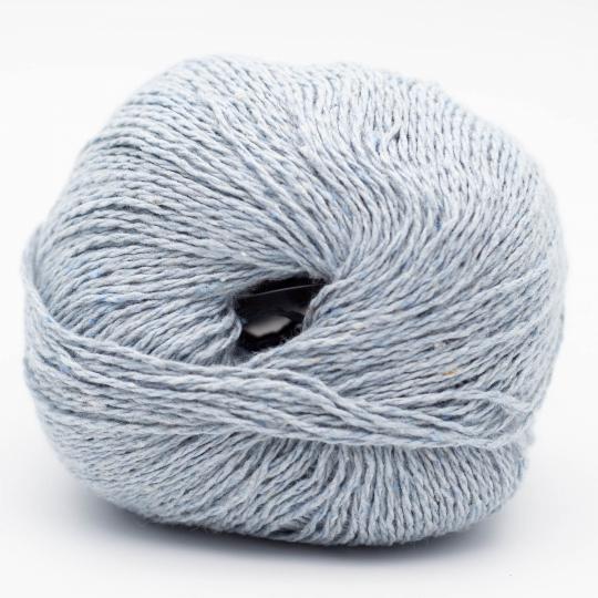 pelotes de fil à tricoter Reborn Denim Uni de Kremke en coton recyclé coloris 140 baby blue