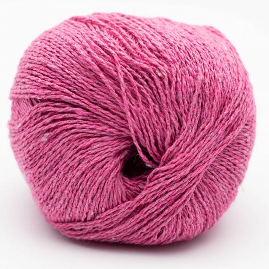 pelotes de fil à tricoter Reborn Denim Uni de Kremke en coton recyclé coloris 148 pink
