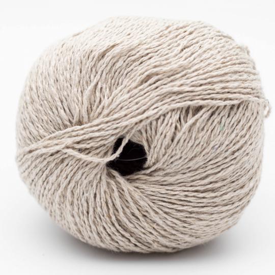 pelotes de fil à tricoter Reborn Denim Uni de Kremke en coton recyclé coloris 149 light beige
