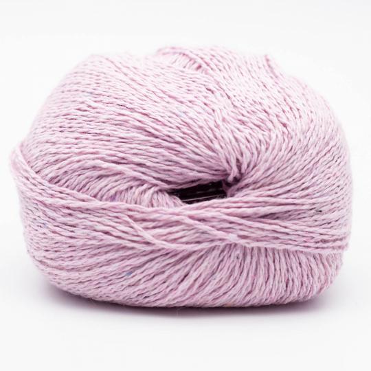 pelotes de fil à tricoter Reborn Denim Uni de Kremke en coton recyclé coloris 160 baby pink