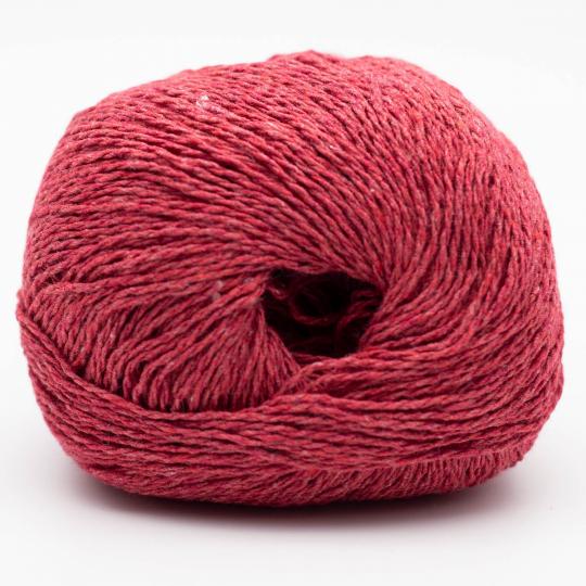 pelotes de fil à tricoter Reborn Denim Uni de Kremke en coton recyclé coloris 162 cherry red