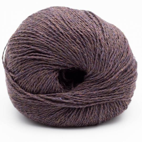 pelotes de fil à tricoter Reborn Denim Uni de Kremke en coton recyclé coloris 166 dark chocolate