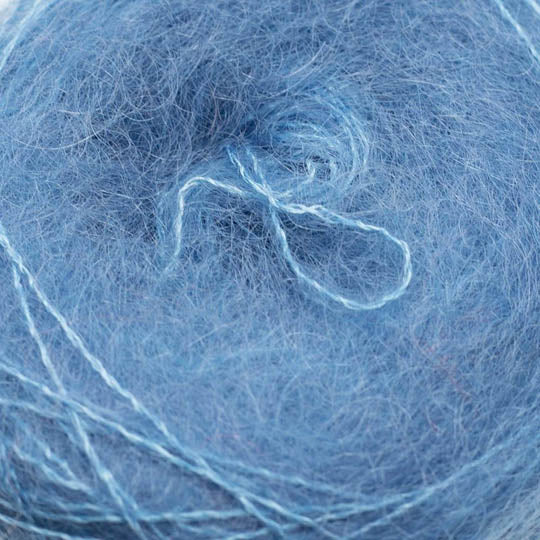 fil à tricoter en soie et mohair Kidsilk Uni de Cowgirl Blues coloris seagrass (bleu moyen)