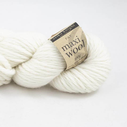 écheveau de fil à tricoter Maxi Wool de Erika Knight coloris 200 canvas (écru)