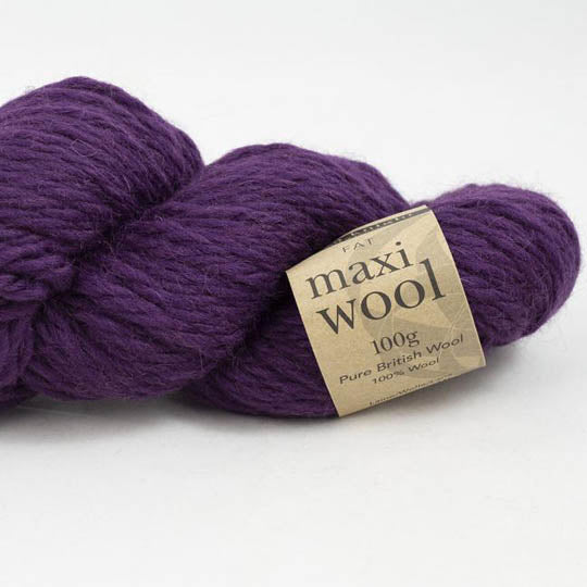 écheveau de fil à tricoter Maxi Wool de Erika Knight coloris 219 mulberry