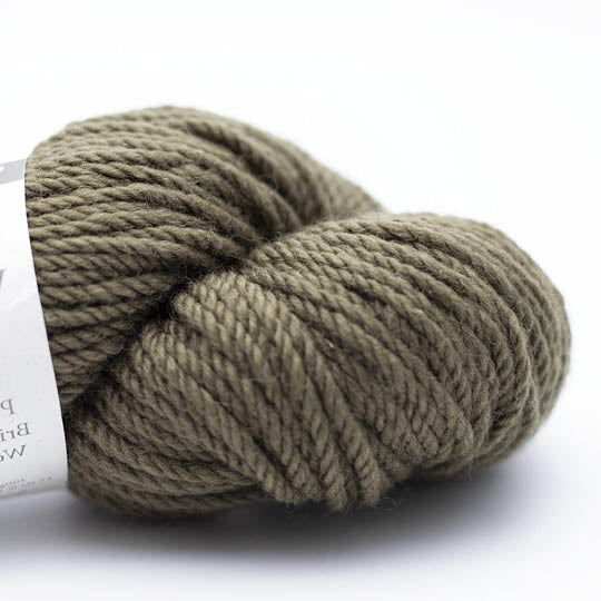 écheveau de fil à tricoter Big Vintage Wool de Erika Knight coloris gunk (vert olive)