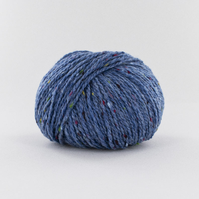 pelote de laine Super Tweed de Fonty coloris 008 bleu moyen