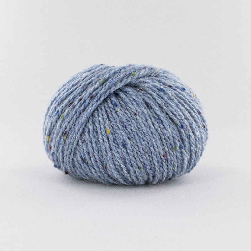 pelote de laine Super Tweed de Fonty coloris 009 bleu clair