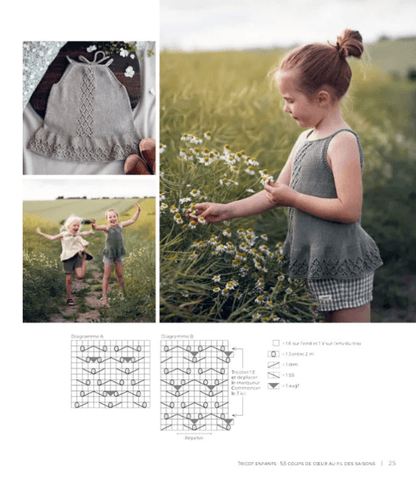 Page du livre tricot enfants de KlompeLOMPE modèles de 6 mois à 14 ans