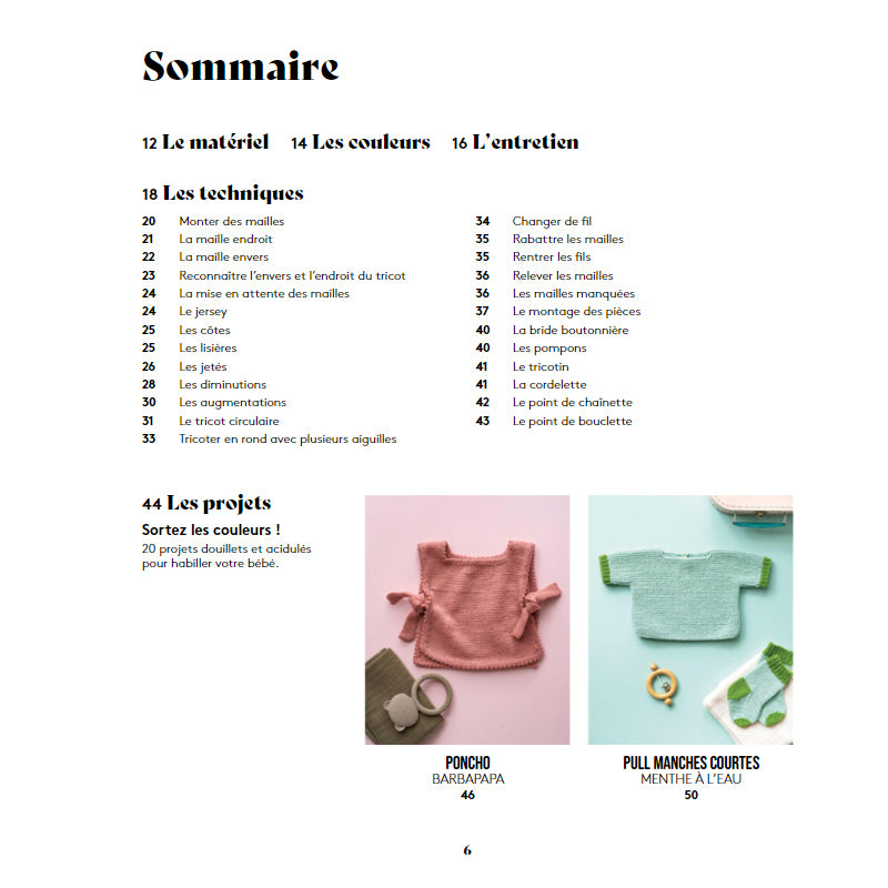 Layette en couleur | 20 modèles tricot bébé (0 à 6 Mois)