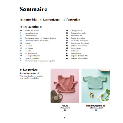 Layette en couleur | 20 modèles tricot bébé (0 à 6 Mois)