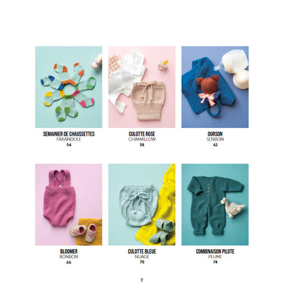 Layette en couleur | 20 modèles tricot bébé (0 à 6 Mois)