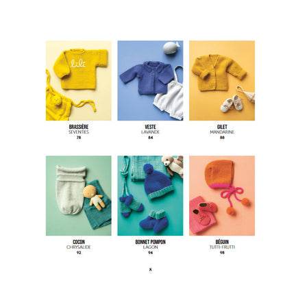 Layette en couleur | 20 modèles tricot bébé (0 à 6 Mois)