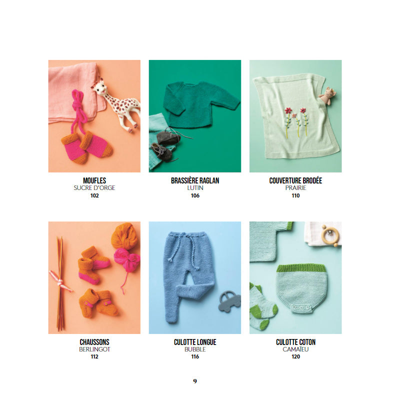 Layette en couleur | 20 modèles tricot bébé (0 à 6 Mois)