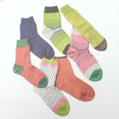 Modèles de chaussettes issues du livret de patron Fruity Socks de Kremke