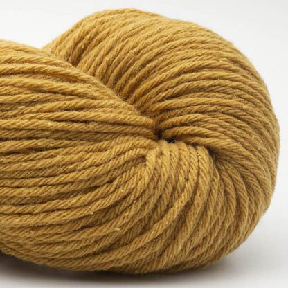 écheveau de fil à tricoter Northern Lights GOTS de BC GARN en laine et soie, coloris 04 mustard