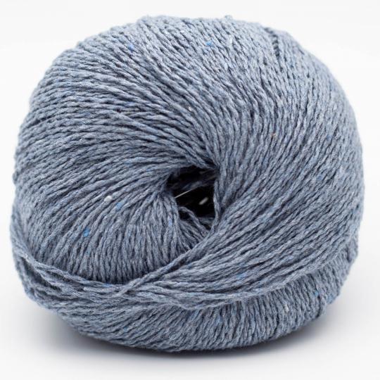 pelote de fil à tricoter Reborn Denim Uni de Kremke en coton recyclé coloris 110 denim