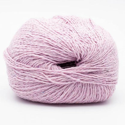 pelotes de fil à tricoter Reborn Denim Uni de Kremke en coton recyclé coloris 160 baby pink