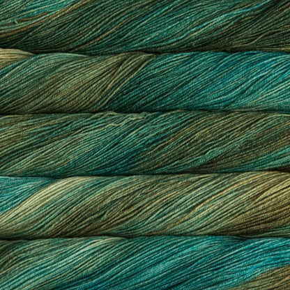 écheveaux de fil à tricoter Sock de Malabrigo en laine mérinos coloris Fresco Y Seco (vert)