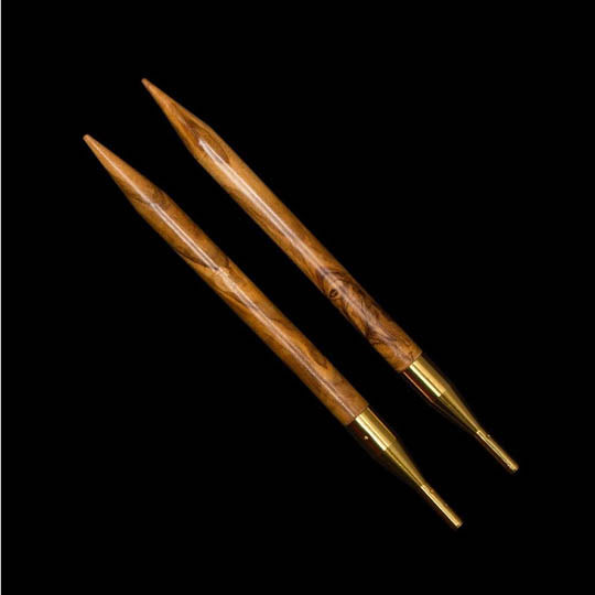 Aiguilles circulaires interchangeables en bois d'olivier Addi