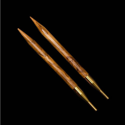 Aiguilles circulaires interchangeables en bois d'olivier Addi